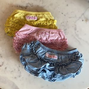 Set of 3 Ruffle Butts Diaper Covers
